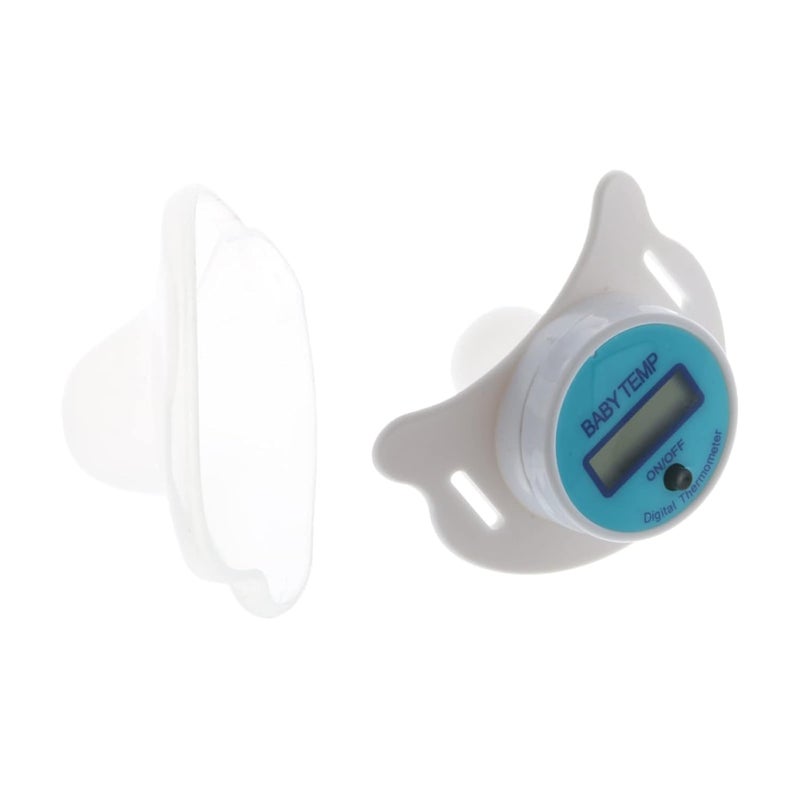 OTGO High Accuracy Thermometer LCD Display Nipple-Shaped Thermometer Pacifier Babies's Heating Fever Monitor Gauge Pink/Blue Digital Thermometer for Baby Oral Mouth Temperature Measuring Pink/Blue Nipple - Image 4